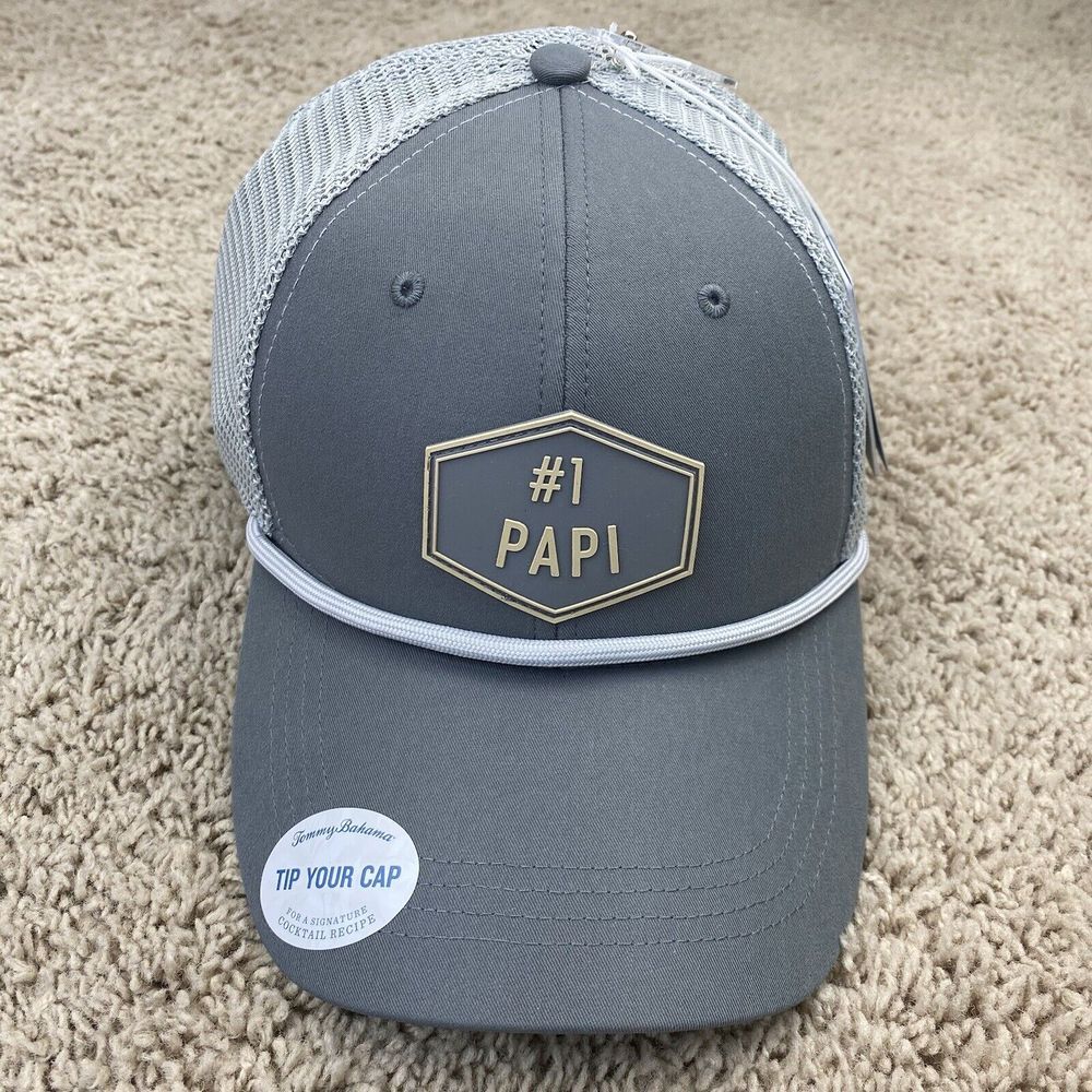 Tommy Bahama Hat Tip Your Cap Baja Margarita Recipe Gray Mesh #1 Papi Snapback